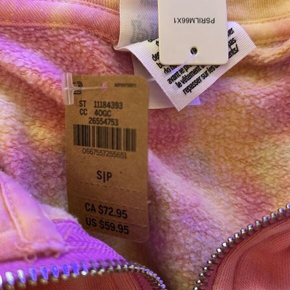 Victoria’s Secret Pink oversized Pink Tie dyed Sweatshirt, size Small, NWT - Picture 10 of 11